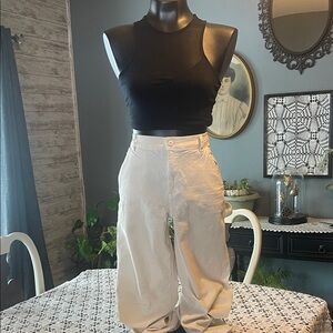 American Eagle Outfitters High Rise Jeans in Cream with Black Top